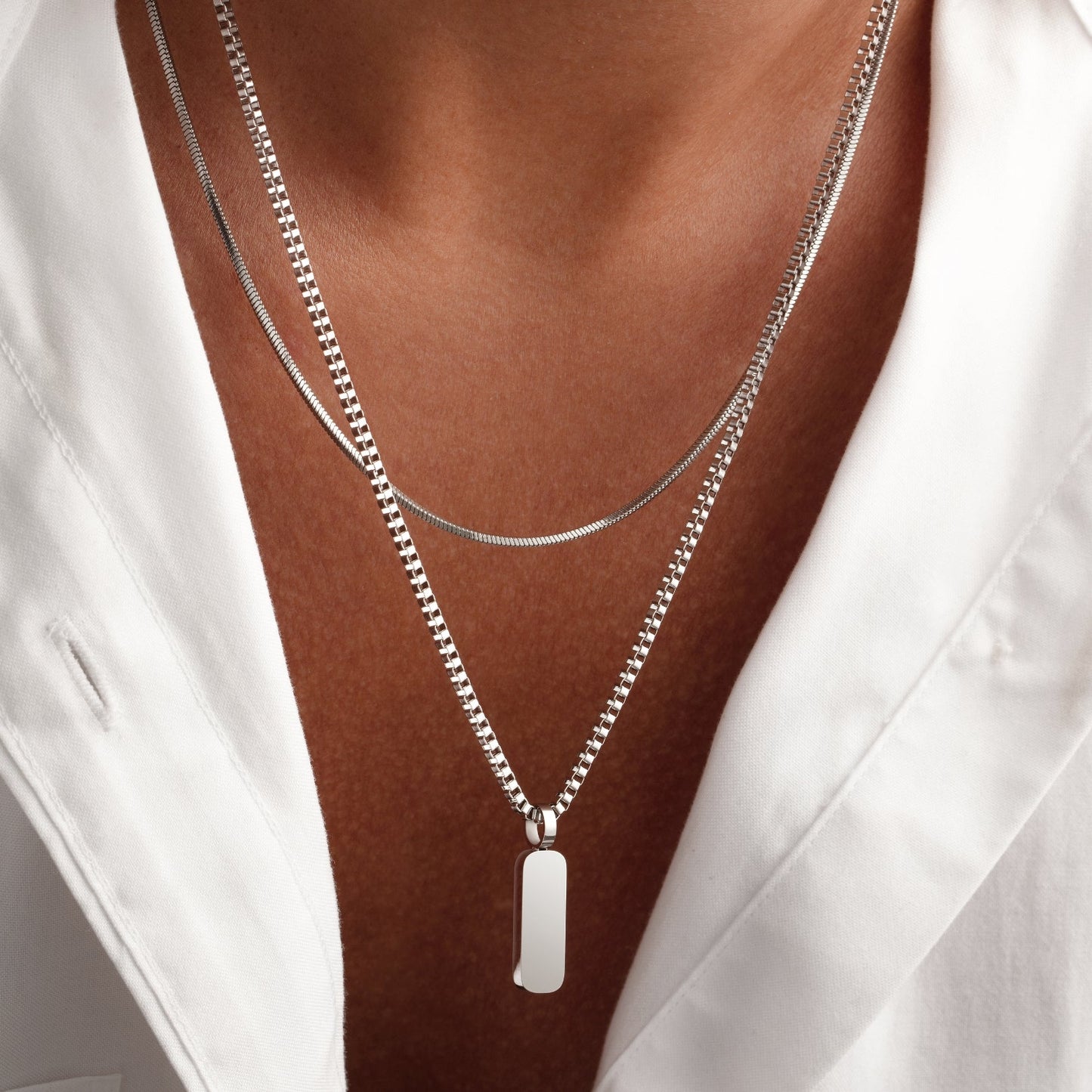 Miguel - Dúo de Collares con Colgantes Minimalistas