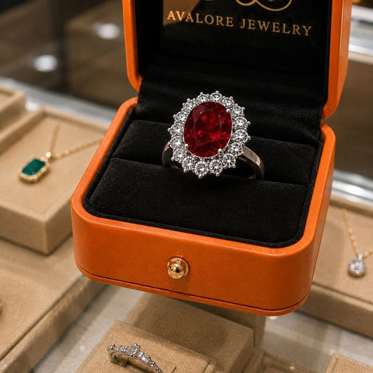 Anillo de Rubí Corona Escarlata
