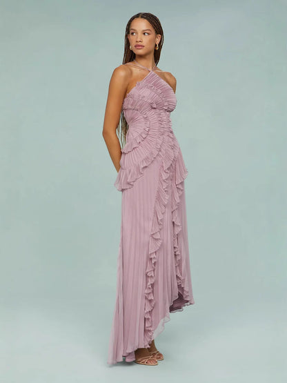 Paula - Vestido con Volantes en Espiral