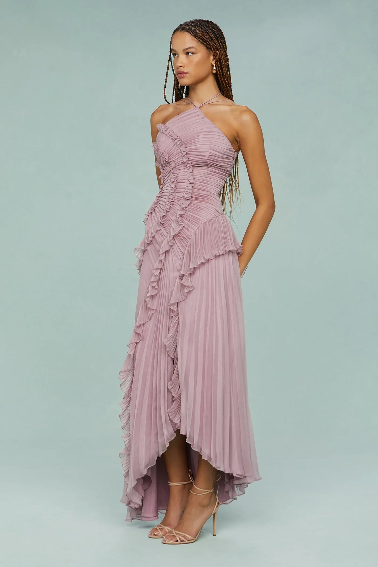 Paula - Vestido con Volantes en Espiral