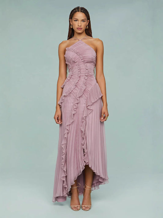 Paula - Vestido con Volantes en Espiral