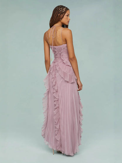 Paula - Vestido con Volantes en Espiral