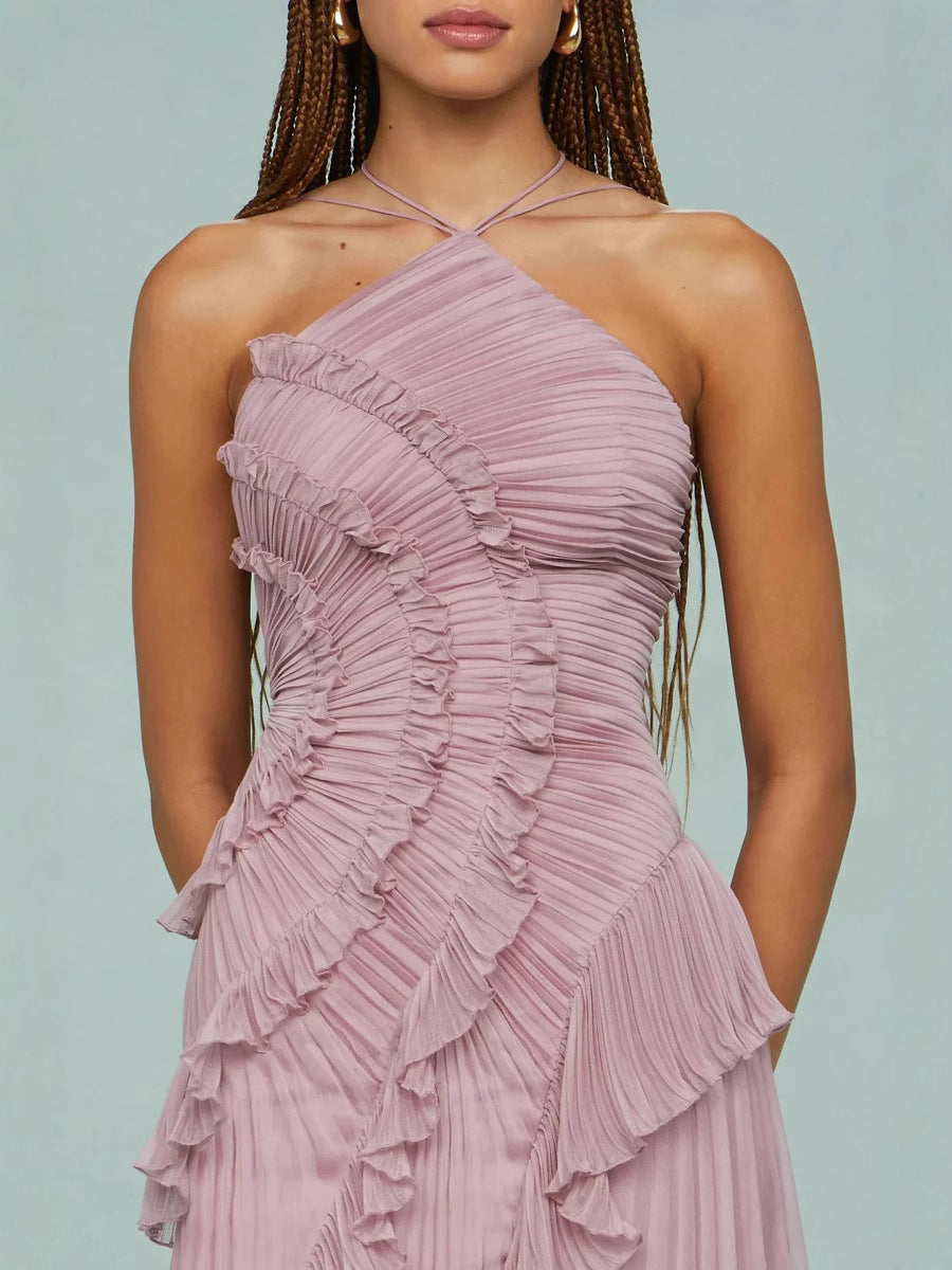 Paula - Vestido con Volantes en Espiral