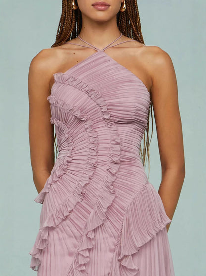 Paula - Vestido con Volantes en Espiral