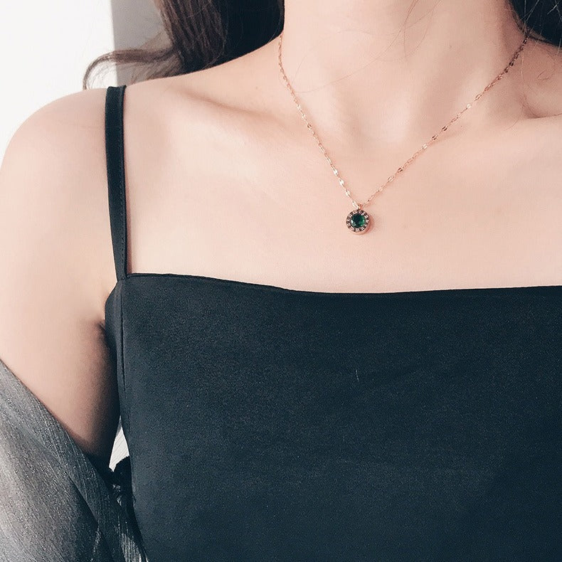 Daniela - Collar Esfera de Esmeralda | Dorado