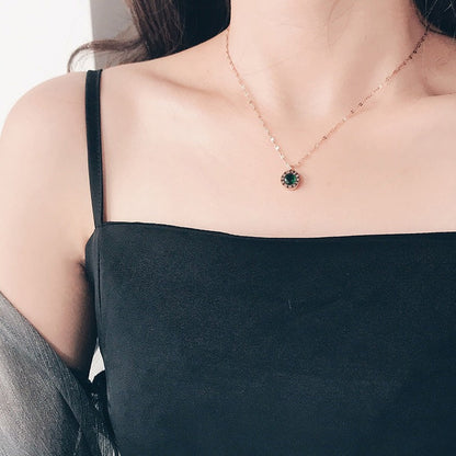 Daniela - Collar Esfera de Esmeralda | Dorado