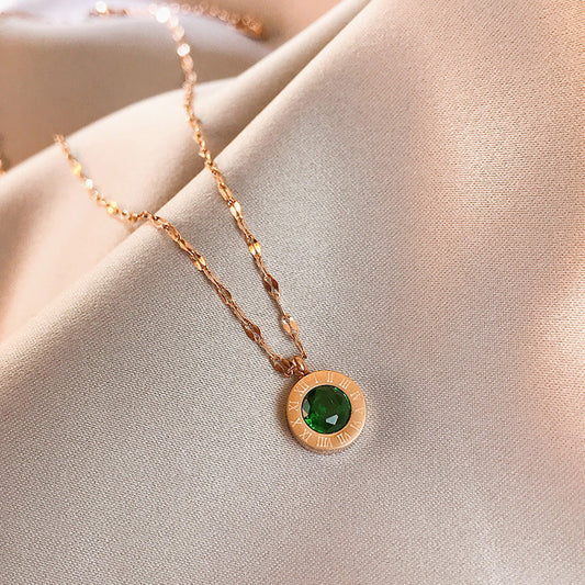 Daniela - Collar Esfera de Esmeralda | Dorado
