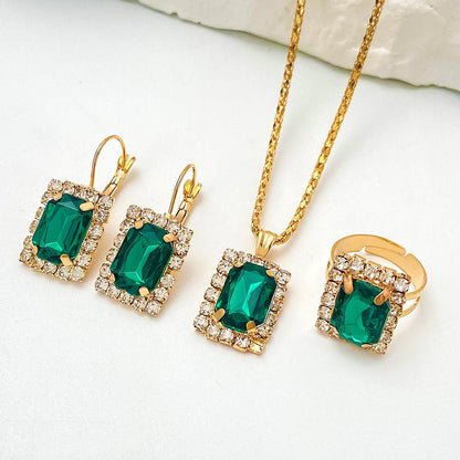 Aurelia - Set de Joyas Sylvara Greenveil | Oro Blanco