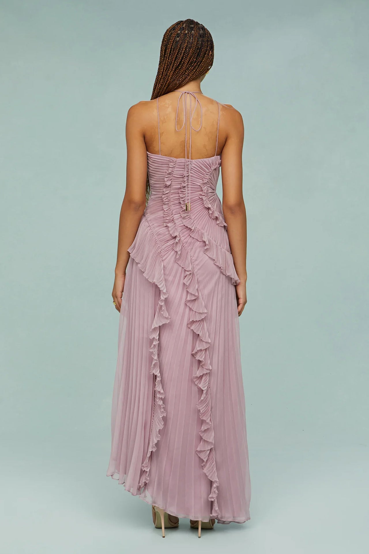 Paula - Vestido con Volantes en Espiral
