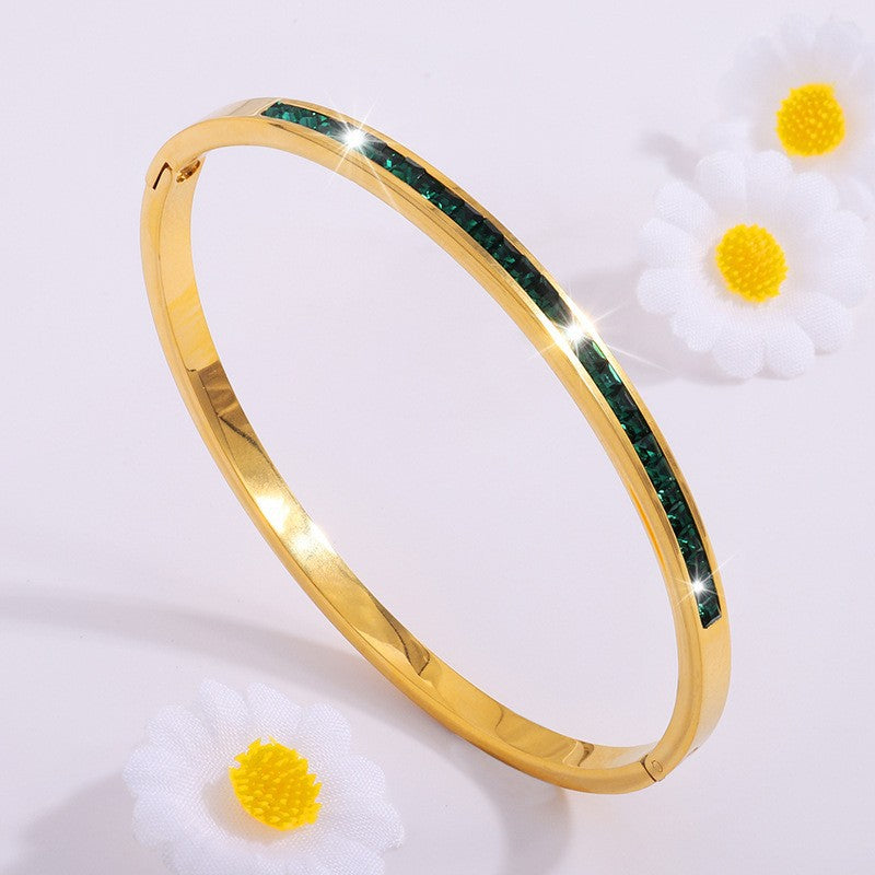Fernanda - Pulsera Celeste Viride | Dorado