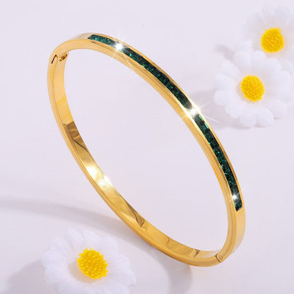 Fernanda - Pulsera Celeste Viride | Dorado