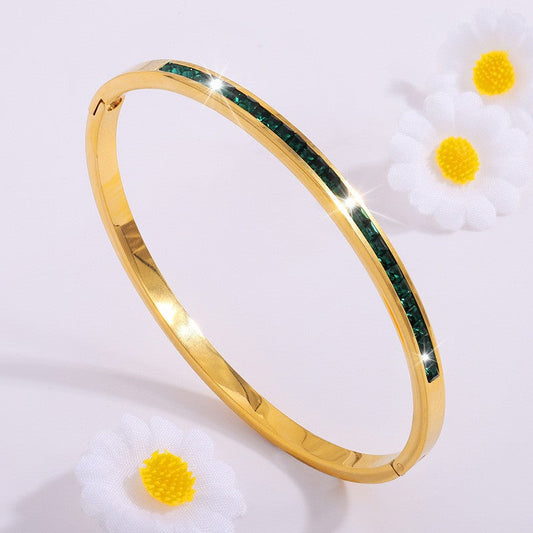 Fernanda - Pulsera Celeste Viride | Dorado
