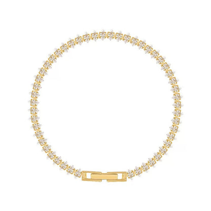 Estefanía - Brazalete Tenis Dorado