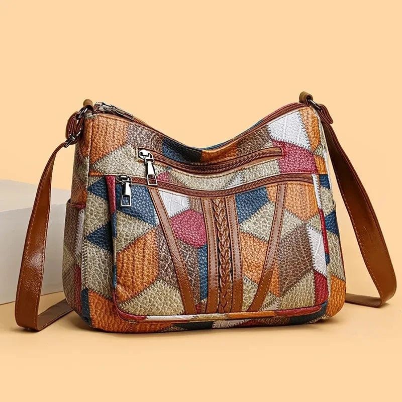 Adela - Bolso de Cuero de Mosaico