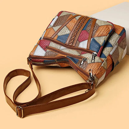 Adela - Bolso de Cuero de Mosaico
