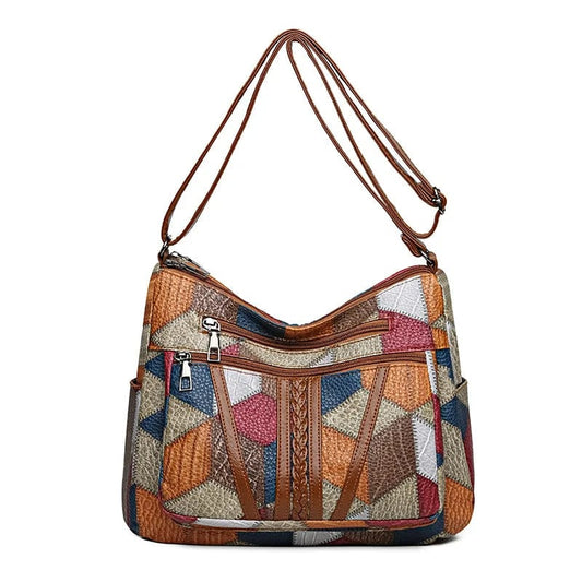 Adela - Bolso de Cuero de Mosaico
