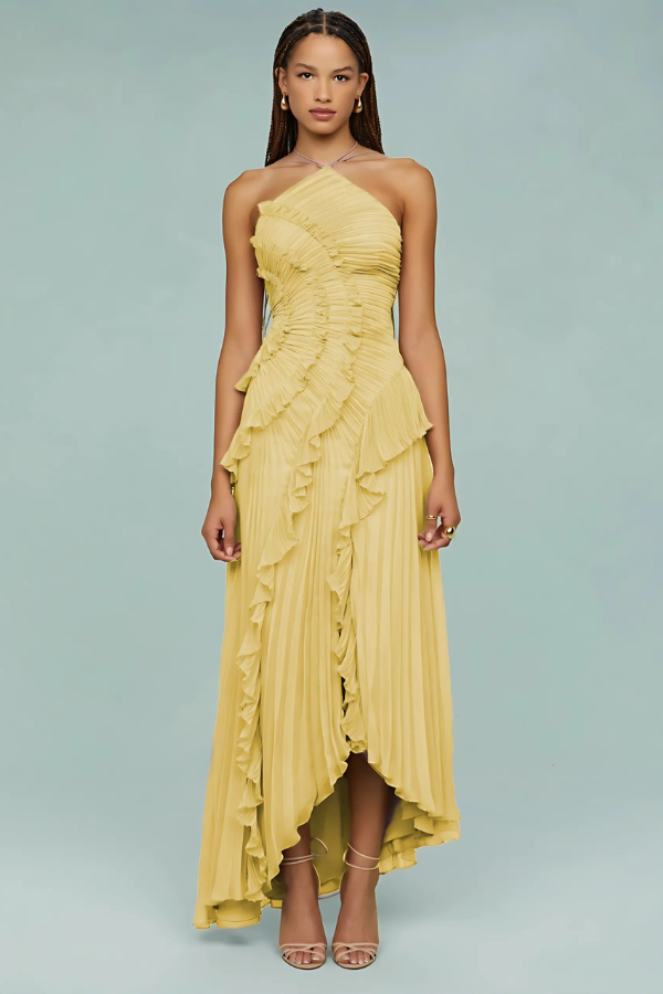 Paula - Vestido con Volantes en Espiral