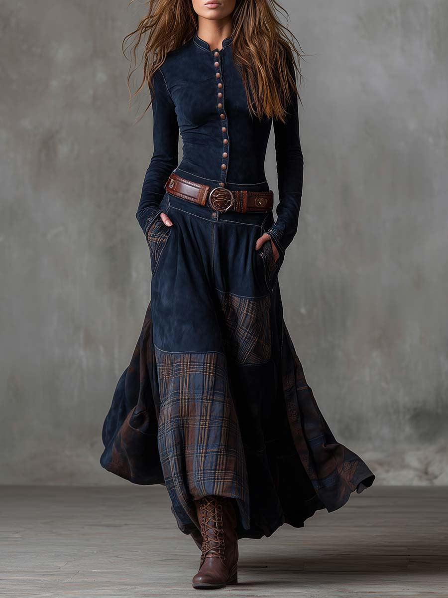 Elsa - Vestido de Ante con Cinturón