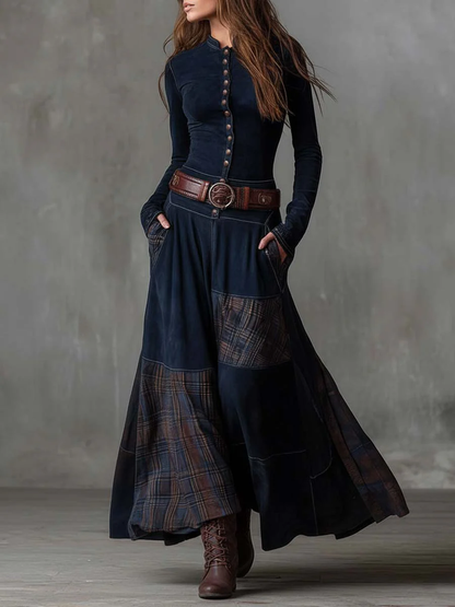 Elsa - Vestido de Ante con Cinturón