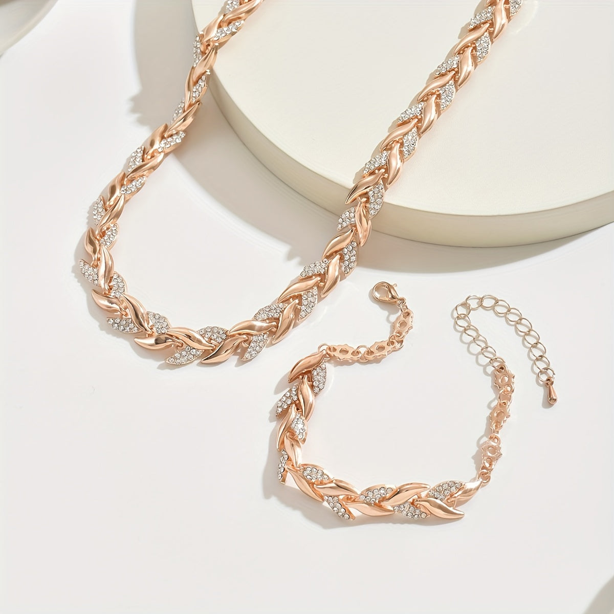 Berta - Set de Joyas de Espiga con Cristales