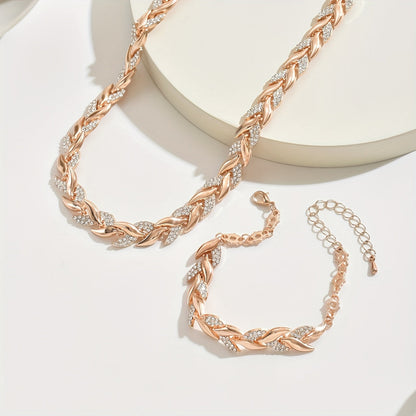 Berta - Set de Joyas de Espiga con Cristales