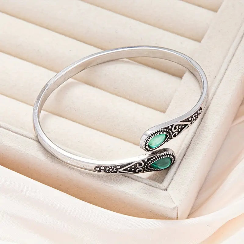 Irene - Pulsera Esmeralda Devereux | Oro Blanco