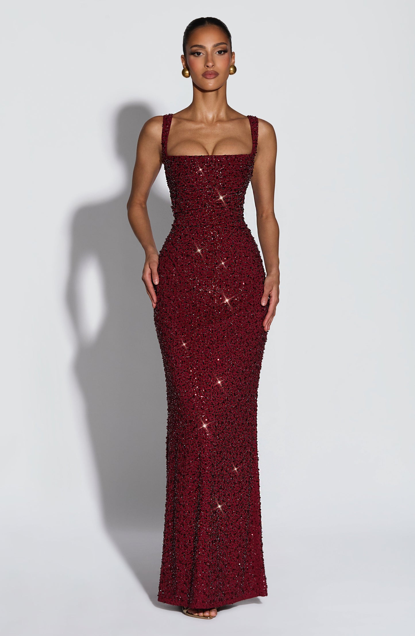 Rosalinda - Vestido Maxi con Escote Cuadrado