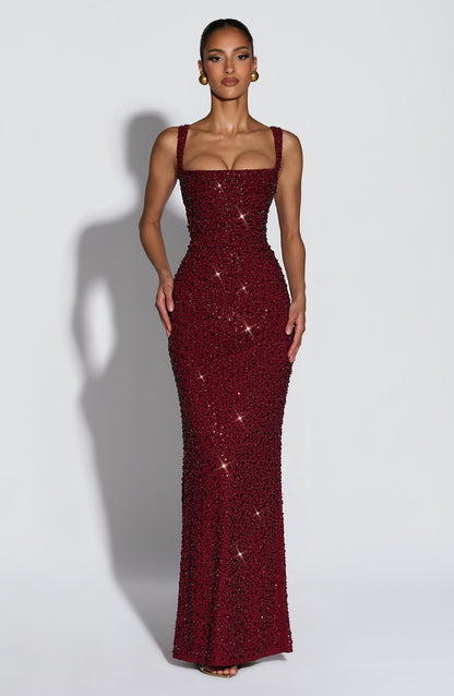 Rosalinda - Vestido Maxi con Escote Cuadrado