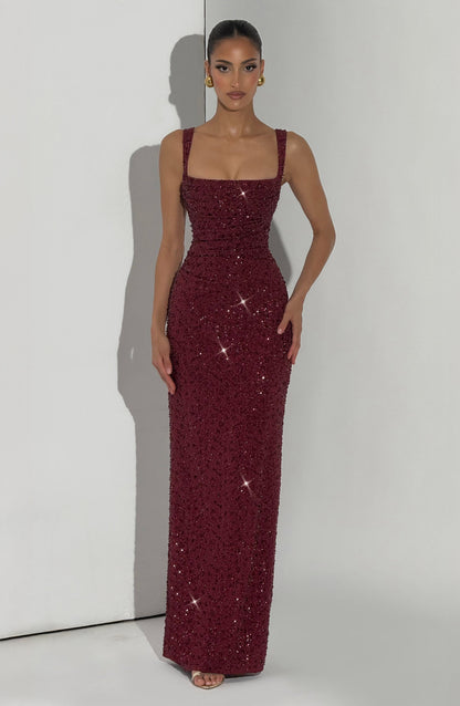 Rosalinda - Vestido Maxi con Escote Cuadrado