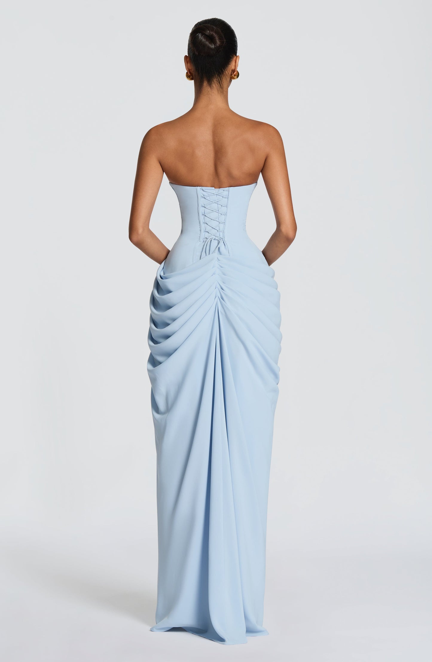 Diana - Vestido Maxi Elegante con Drapeado y Abertura Alta