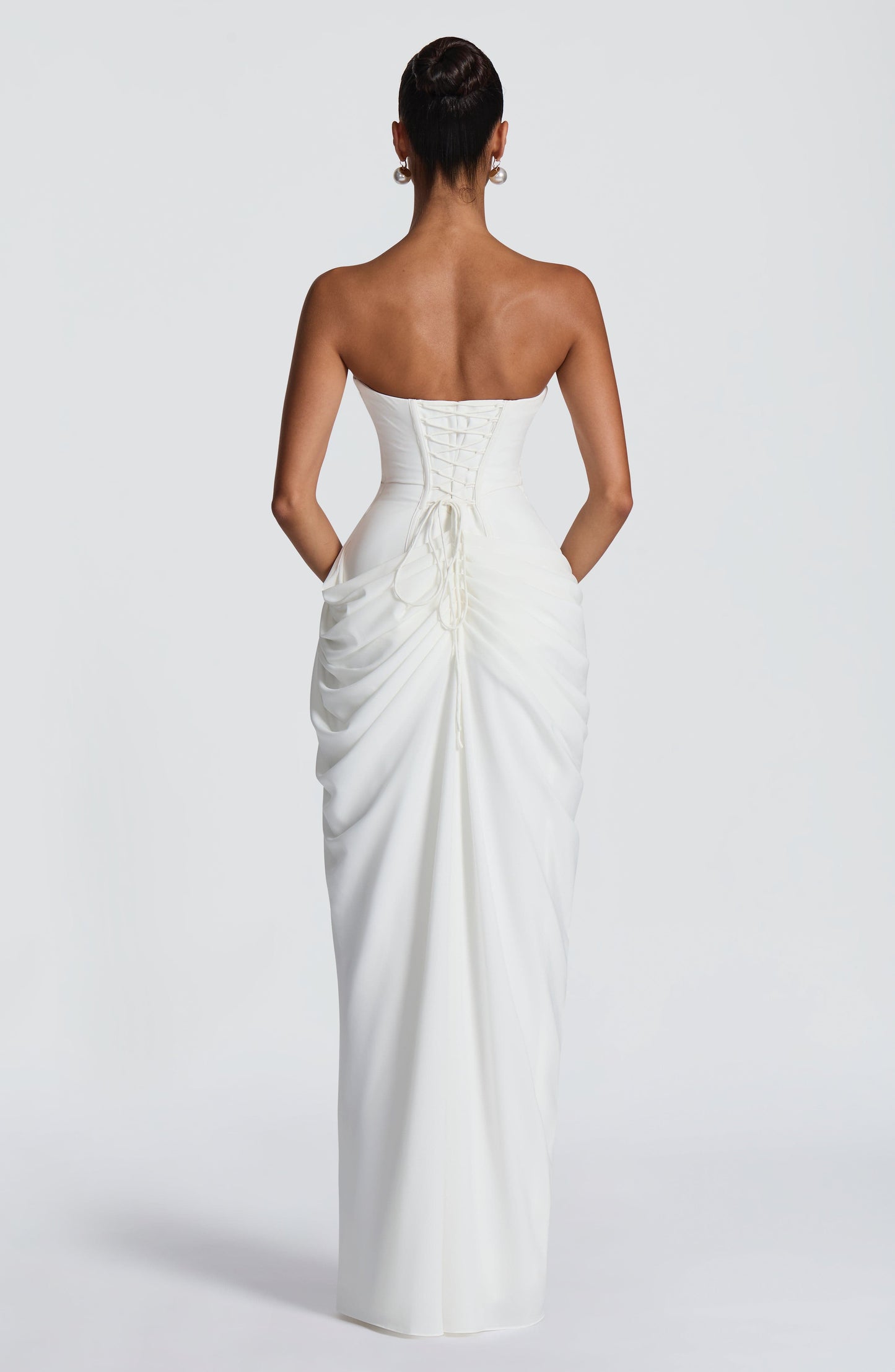 Diana - Vestido Maxi Elegante con Drapeado y Abertura Alta
