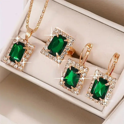 Aurelia - Set de Joyas Sylvara Greenveil | Oro Blanco