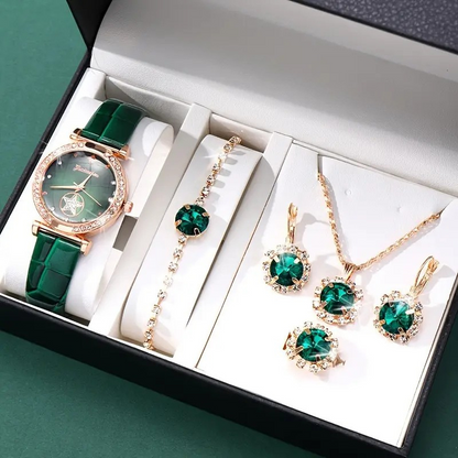 Ainhoa - Set de Joyas Verdantra Timecourt | Dorado
