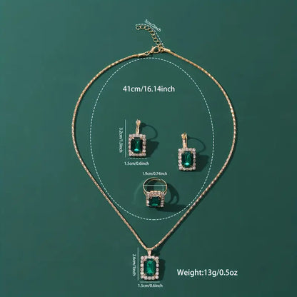 Aurelia - Set de Joyas Sylvara Greenveil | Oro Blanco