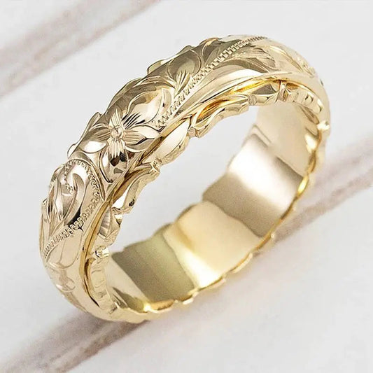 Antonia - Anillo Dorado “Flor Antigua”