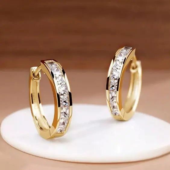 Montserrat - Aros Chic de Oro y Cristal