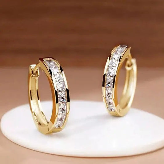 Montserrat - Aros Chic de Oro y Cristal
