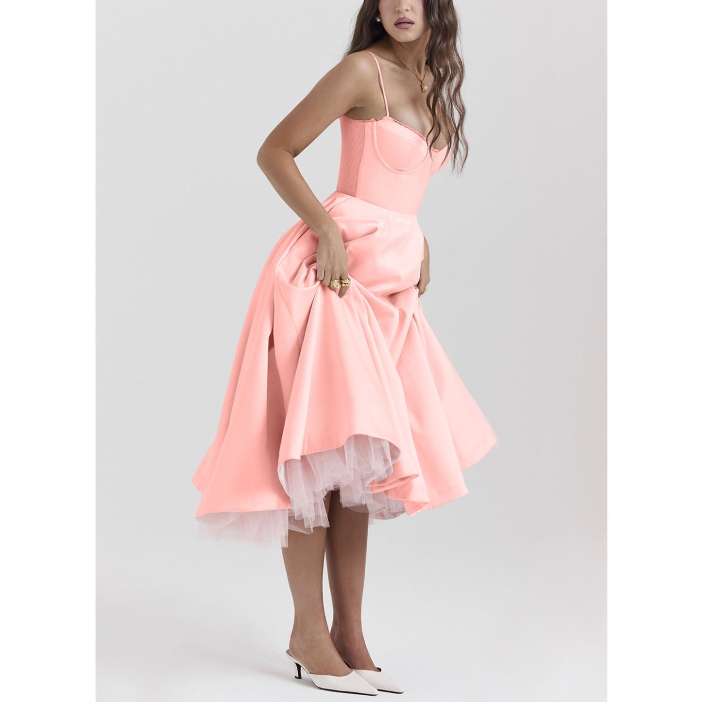 Andrea - Vestido Midi Romántico de Verano