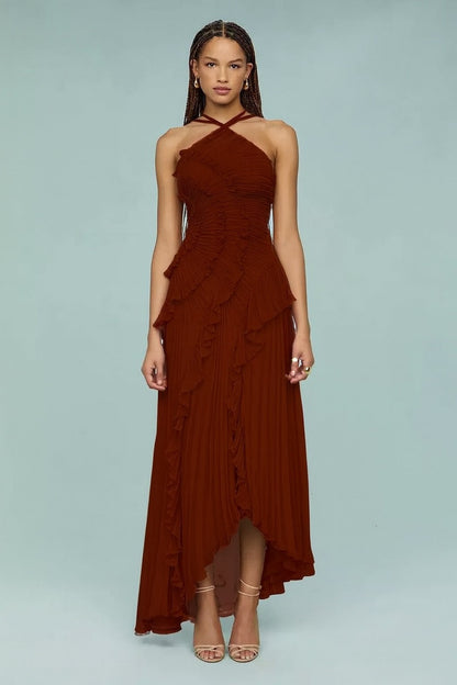 Paula - Vestido con Volantes en Espiral