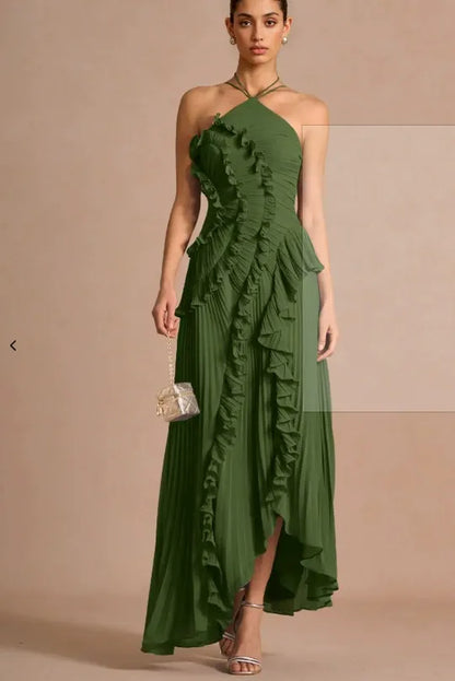 Paula - Vestido con Volantes en Espiral