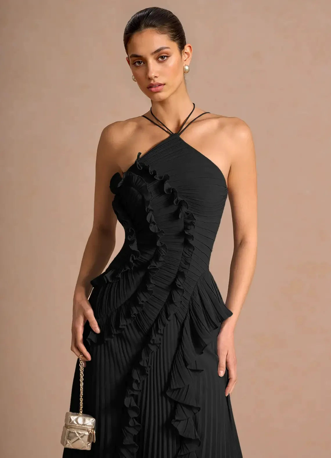 Paula - Vestido con Volantes en Espiral