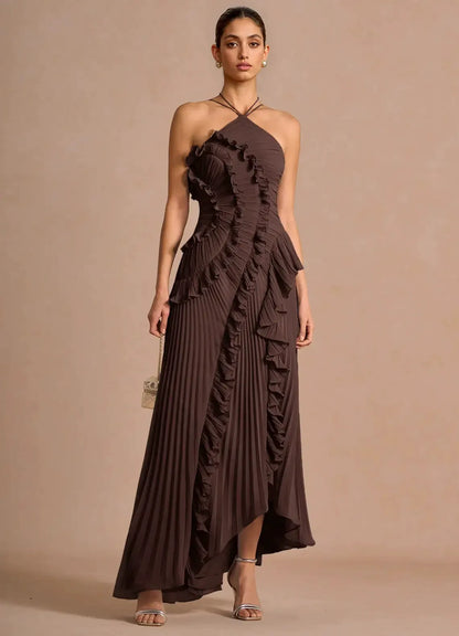 Paula - Vestido con Volantes en Espiral