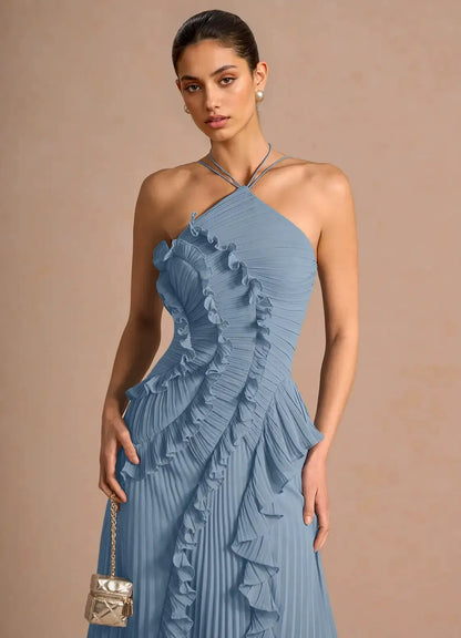 Paula - Vestido con Volantes en Espiral