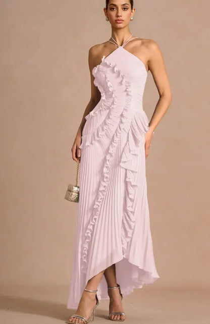 Paula - Vestido con Volantes en Espiral