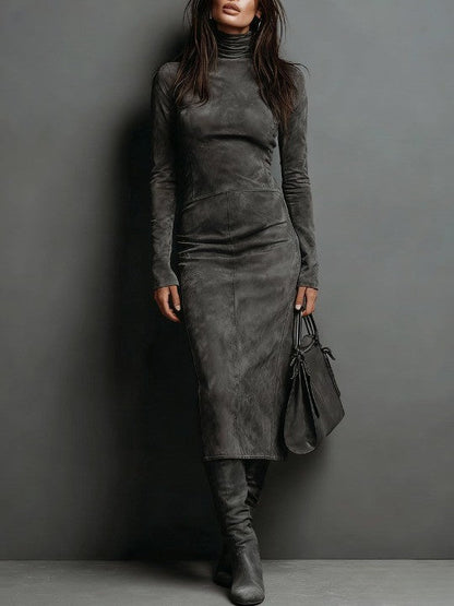 Linn - Vestido Midi de Ante