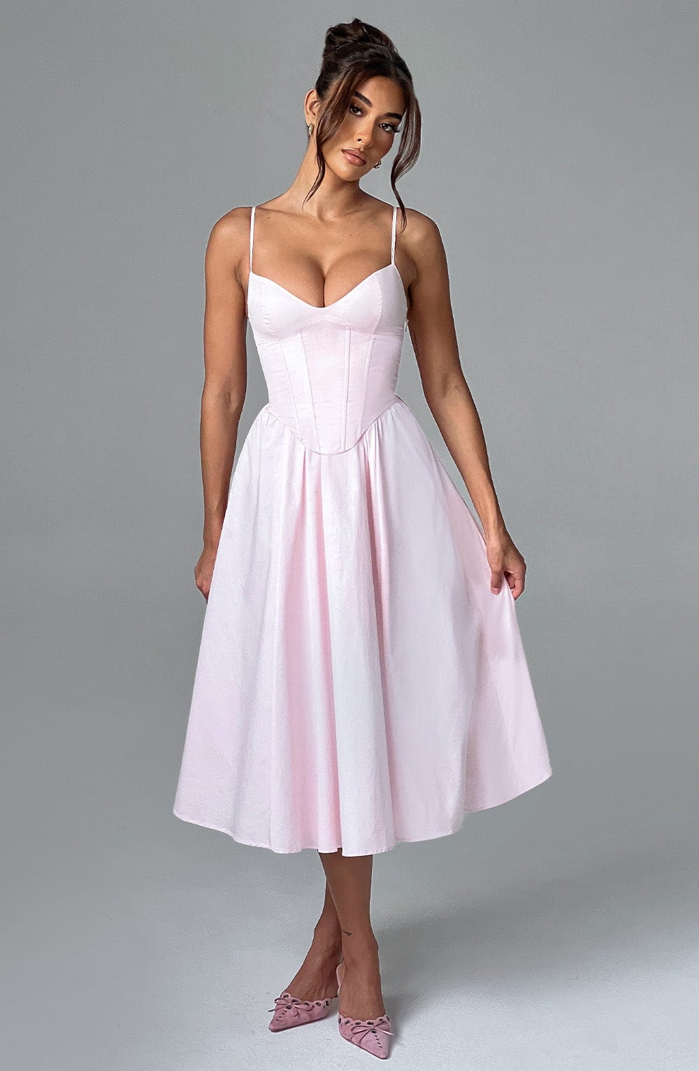 Marta - Vestido Midi Elegante Estilo Corsé