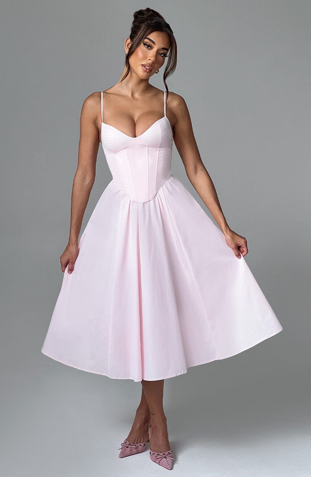 Marta - Vestido Midi Elegante Estilo Corsé