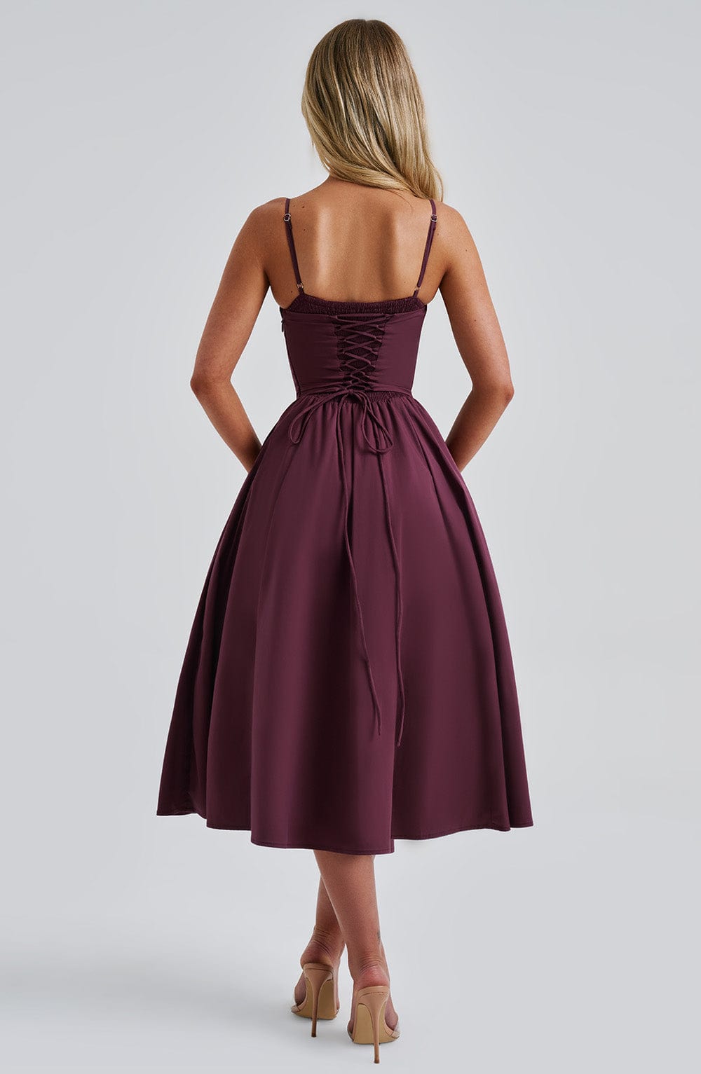 Marta - Vestido Midi Elegante Estilo Corsé