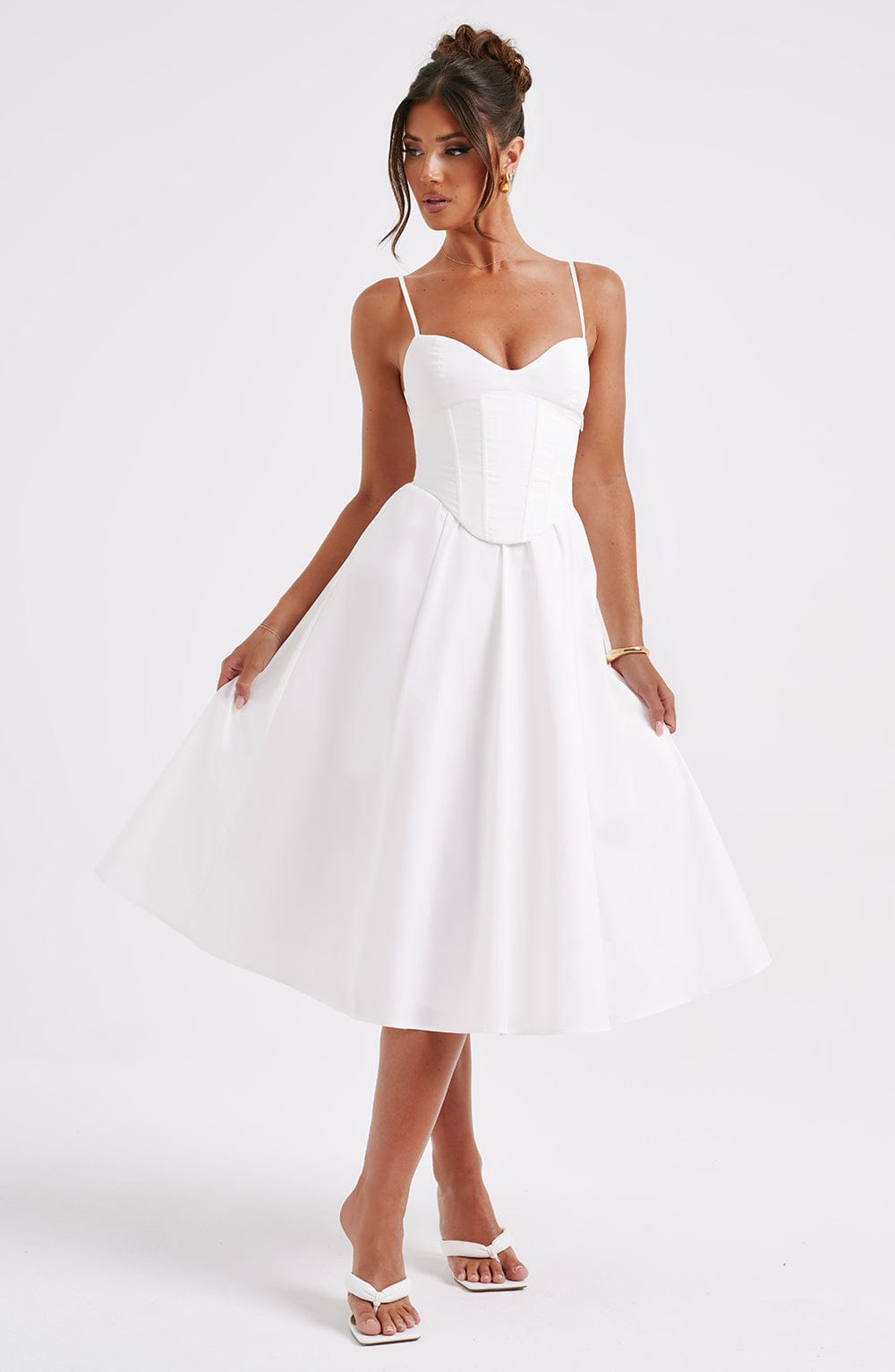 Marta - Vestido Midi Elegante Estilo Corsé