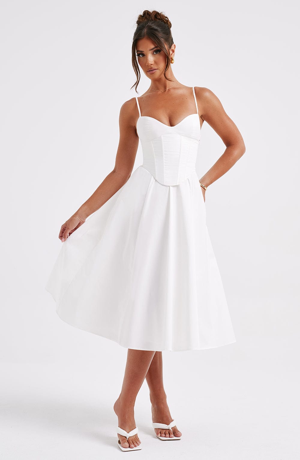 Marta - Vestido Midi Elegante Estilo Corsé